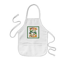 Initiale vintage S - monogramme S Tablier