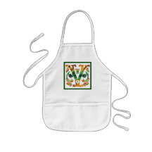Initiale vintage V - monogramme V Tablier