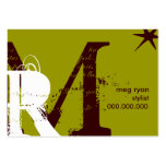 Initials Green Chubby Business Card Template
