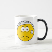 Injured Boo boo Smiley Face Mugs
