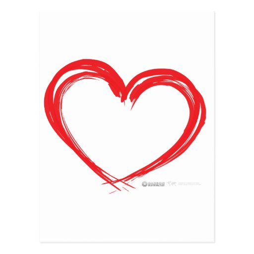 Ink Heart Valentines Day - Love paint Romantic 14 Post Cards