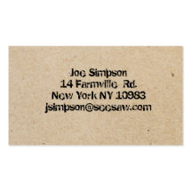 ink stamped business cards