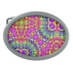 Inked Pink Abstract Belt Buckle