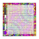 Inked Pink Abstract Lined Small Dry Erase Board