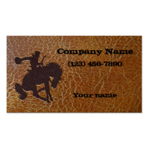 Inlayed Rodeo Roder Business Card