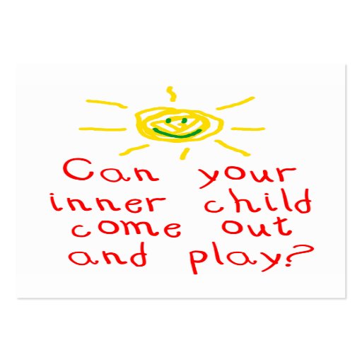 Inner Child Fun Card Business Card Template