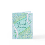 Inner green on blue colour Wedding Invitation cards