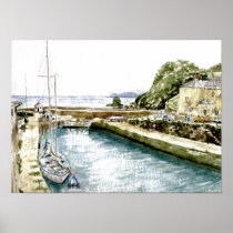 'Inner Harbour and Pier House' Poster