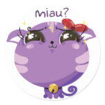 innocent little Rascals purple cat sticker