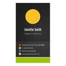 Innovateur créatif de régime de diététicien/nutrit cartes de visite personnelles
