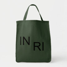 INRI Croix Noir Blanc Canvas Bags