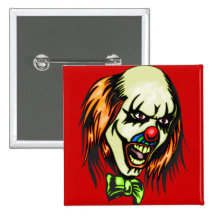 Insane Evil Clown Buttons