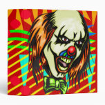 Insane Evil Clown Vinyl Binder