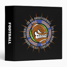Insane Football Fan 3 Ring Binder