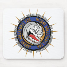 Insane Volleyball Fan Mousepad