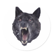 Insanity wolf round stickers
