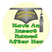 Insect Named After Her Round Stickers