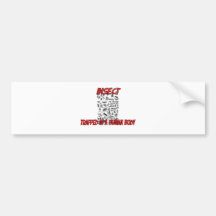 Insect trapped in a human body bumper sticker