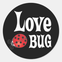 Insecte d'amour - coccinelle autocollants ronds