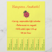 Insecte de garde d'enfants - coccinelle prospectus customisé
