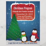 Insecte de programme de Noël de pingouins Prospectus En Couleur