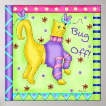 Insecte outre d'affiche de chat