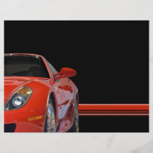 Insecte rouge de voiture de sport prospectus personnalisés