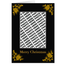 Insérez la carte de Joyeux Noël de photo avec le c