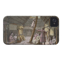 Inside a house in Alaska (colour engraving) Case-Mate iPhone 4 Case