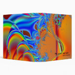 Inside I · Fractal Art · Blue & Orange 3 Ring Binder
