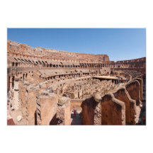 Inside of the Rome Colosseum Panoramic Portrait Invitations