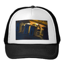 inside old radio trucker hat