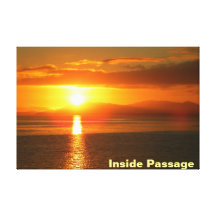 Inside Passage Sunset Stretched Canvas Prints