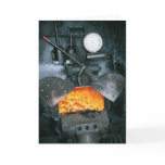 Inside the Cab of a Steam Locomotive Greeting Card