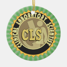INSIGNE DE CLS - SCIENTIFIQUE CLINIQUE DE LABORATO DÉCORATIONS POUR SAPINS DE NOËL