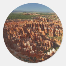 Inspiration Point At Bryce Canyon Round Sticker