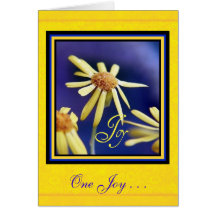Inspiration Yellow Floral ~ One Joy . . .  Card