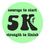 Inspirational 5K Round Sticker