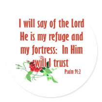 Inspirational bible quote designs round sticker
