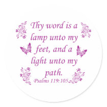 Inspirational Bible sayings Round Stickers
