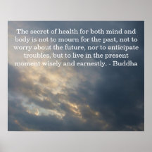 Inspirational Buddhist Quote health and life Poster