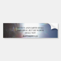 INSPIRATIONAL BUMPER MATTHEW 13:31 BUMPER STICKERS