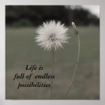 Inspirational Dandelion - Customiz... - Customized Poster