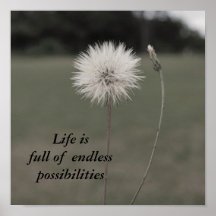 Inspirational Dandelion - Customiz... - Customized Poster