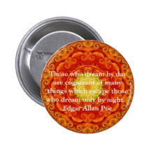 Inspirational Edgar Allan Poe Quote about dreams Buttons