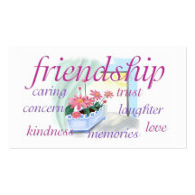 Inspirational Friendship Wallet Size Card Business Card Templates
