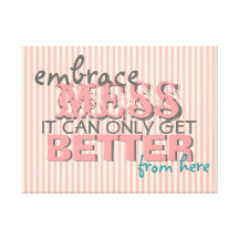 Inspirational Funny Wall Art with Style Gallery Wrap Canvas