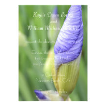 Inspirational Iris Wedding Custom Invite