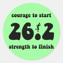 Inspirational marathon round sticker