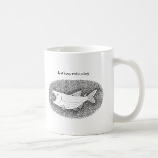 Inspirational Motivational Mug Salmon Fish Ink Art